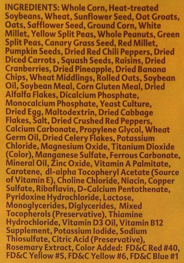 Wild Harvest WH-83542 Wild Harvest Advanced Nutrition Diet for Parrots, 4-Pound