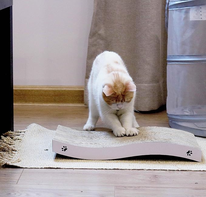 Cat Scratcher Cardboard Cat Scratch Pad with Premium Scratch Textures Design Durable Cat Scratching Pad Reversible