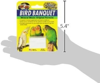 Zoo Med Mineral Block Original Formula Banquet Bird Food, 1-Ounce (3 Pack)