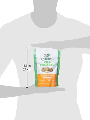 Greenies Pill Pockets for Dogs Capsule Size Natural Soft Dog Treats, Chicken Flavor, 7.9 oz. Pack (30 Treats)