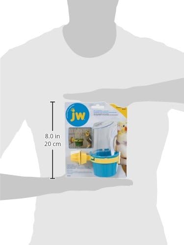 JW Pet Bird Cage Clean Cup Feeder & Water Cup Bird Accessory, Medium (Assorted Colors)