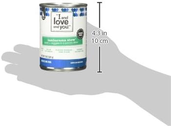 I AND LOVE AND YOU Wet Dog Food - Lambarama Stew - Lamb Recipe, Grain Free, Filler Free 13oz can, 12pk