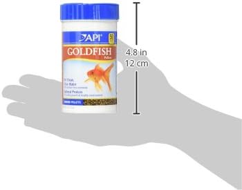 API GOLDFISH PELLETS Fish Food 4-Ounce Container, Medium, Model:833B