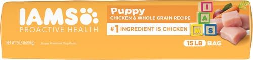 IAMS Smart Puppy Dry Dog Food with Real Chicken, 15 lb. Bag