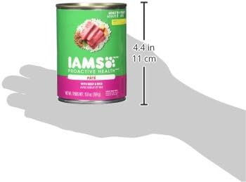 IAMS PROACTIVE HEALTH Adult Wet Dog Food Classic Ground with Beef and Whole Grain Rice, 12-Pack of 13 oz. Cans