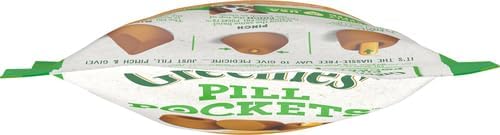 Greenies Pill Pockets for Dogs Capsule Size Natural Soft Dog Treats, Chicken Flavor, 7.9 oz. Pack (30 Treats)