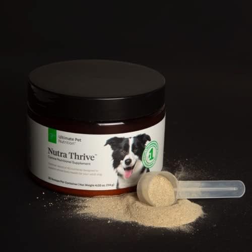 ULTIMATE PET NUTRITION Nutra Thrive™ Canine 40 in 1 Nutritional Supplement for Dogs, Powder Supplement for Dogs, Digestion and Immune Support, Vitamins, Minerals, Probiotics, Enzymes, 30 Servings