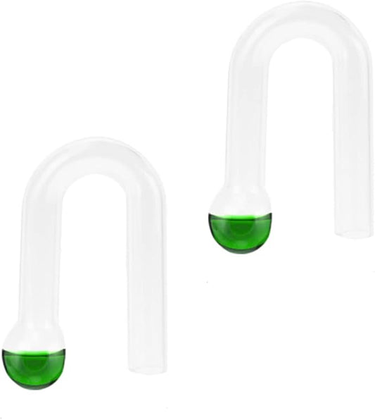 Senzeal 2Pcs Hang On CO2 Drop Checker Glass Aquarium Monitor CO2 Indicator for Planted Fish Tank