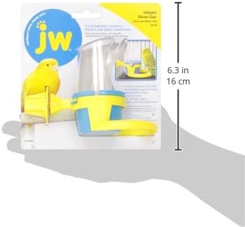 JW Pet Bird Cage Clean Cup Feeder & Water Cup Bird Accessory, Small (Assorted Colors)