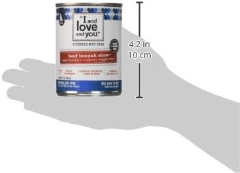 I AND LOVE AND YOU Wet Dog Food - Beef Booyah Stew - Beef Recipe, Grain Free, Filler Free 13oz can, 12pk