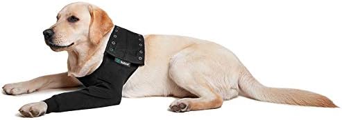 Suitical Recovery Sleeve for Dogs | Front Leg Protection After Surgery | Dog Leg Sleeve to Stop Licking | Machine Washable | Chest Circumference 21.3”- 26.8” | Sleeve Length 10.2” | M | Single Sleeve
