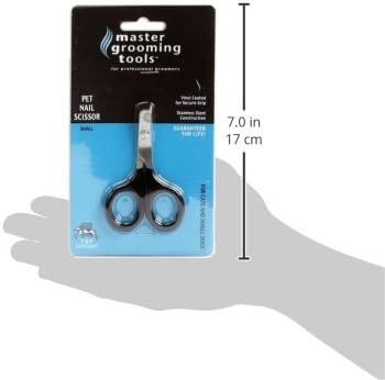 Master Grooming Tools Pet Nail Scissors — Stainless Steel Scissors for Trimming Nails on Cats and Birds - Small, 3½" (Pack of 2)