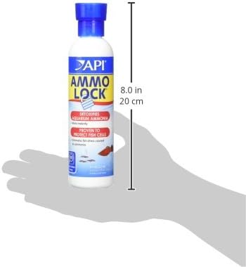 API AMMO-LOCK Freshwater and Saltwater Aquarium Ammonia Detoxifier 8-Ounce Bottle (45D)