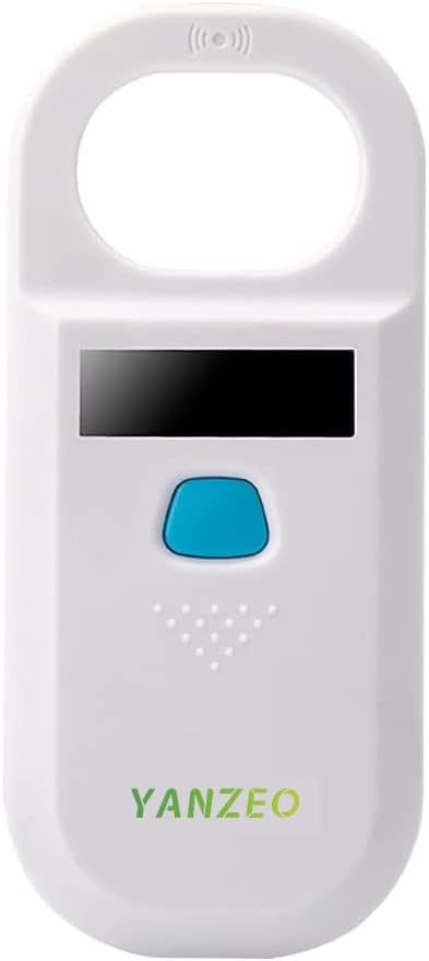 Yanzeo AR180 Pet Microchip Scanner, RFID EMID Animal Handheld Reader,134.2kHz Pet ID Scanner Rechargeable Animal Chip Registration, Pet Tag Scanner FDX-B(ISO 11784/11785)