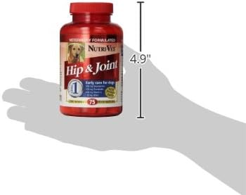 Nutri-Vet Hip & Joint Chewable Dog Supplements | Formulated with Glucosamine & Chondroitin for Dogs | 75 Count