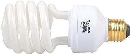 LUCKY HERP 10.0 UVB Reptile UVB Bulb,Fluorescent Terrarium Lamp,Compact Bulb,E26,Screw Thread (13 Watt)