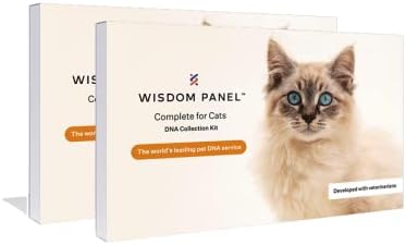 Wisdom Panel Complete: Comprehensive Cat DNA Test kit for 45 Health Genetic Health Conditions, 70+ Breeds and populations, 25+ Traits, Blood Type - 2 Pack