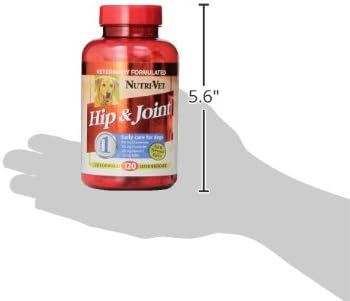 Nutri-Vet Hip & Joint Chewable Dog Supplements | Formulated with Glucosamine & Chondroitin for Dogs | 120 Count
