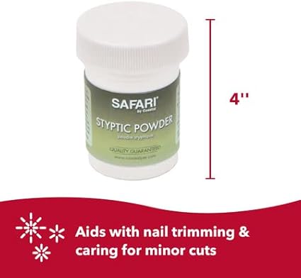 Coastal Pet Safari Pet Styptic Powder - Blood Clotting Powder for Pet and Dog First Aid Kit and Grooming - One Size