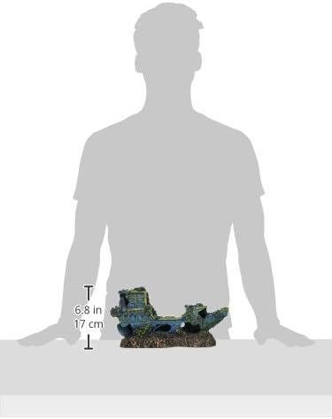 Penn-Plax Deco-Replicas Sunken Treasure Ship Aquarium Decoration – Safe for Freshwater and Saltwater Fish Tanks – Medium