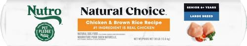 NUTRO NATURAL CHOICE Large Breed Senior Dry Dog Food, Chicken & Brown Rice Recipe Dog Kibble, 30 lb. Bag