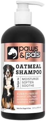 6-in-1 Dog Shampoo and Conditioner for Itchy Skin, Made in USA - 20oz Vet Formula Natural Medicated Best for De-Shedding, Itch Relief, Smelly Odor, Dry Sensitive Skin - Dogs & Cats Oatmeal Pet Wash