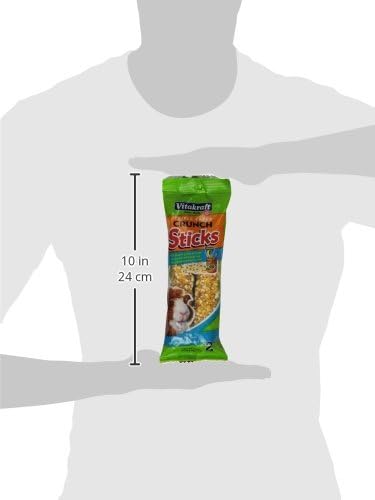 Vitakraft Crunch Sticks Popped Grains & Honey Flavor Guinea Pig Treat (2 Sticks), 2.5 oz