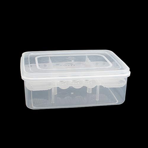 16 Grids Reptile Breeding Box, Reptile Egg Incubator Professional Plastic Reptile Breeding Box Hatching Box Case Tray for Hatching Gecko Lizards Lions Mane Without Thermometer