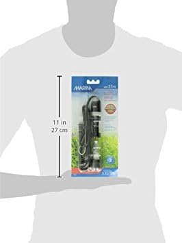 Marina Submersible Aquarium Heater, Betta Fish Tank Heater, 25-Watt, 11230, Black