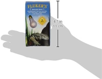 Fluker's Incandescent Reptile Lighting, Full Spectrum Daylight Bulb for Reptiles, Made with Neodymium, Provides Infrared Light, 75-Watt