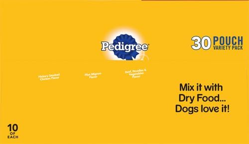 PEDIGREE CHOICE CUTS IN GRAVY Adult Soft Wet Dog Food 30-Count Variety Pack, 3.5 oz Pouches