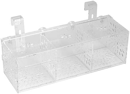 GLOGLOW Aquarium Breeder Box, Transparent Acrylic Fish Isolation Box Fish Hatchery Incubator Holder for Newborn Fry Shrimp Guppy Clownfish(30CM*10CM*10CM)