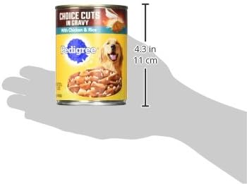 PEDIGREE CHOICE CUTS IN GRAVY Adult Canned Soft Wet Dog Food, Chicken & Rice Flavor, 13.2 oz. Cans (Pack of 12)