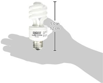 Exo Terra Repti Glo 5.0 Tropical Terrarium Lamp, Compact Fluorescent Reptile Bulb, 13 Watts, PT2186A1, whites & tans