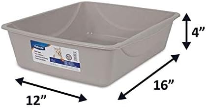 Petmate Open Cat Litter Box, Blue Mesa/Mouse Grey,M (Pack of 1), Made in USA