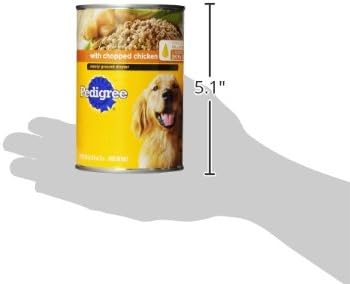 PEDIGREE CHOPPED GROUND DINNER Adult Canned Soft Wet Dog Food with Chicken, 22 oz. Cans (Pack of 12)