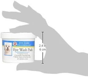 Eye Wash Pads - 90 count; Eye Care for Dogs and Cats, Soft Pet Wipes for Gently Cleaning Eyes, Sterile Cat and Dog Wipes Formulated to Remove Eye Debris