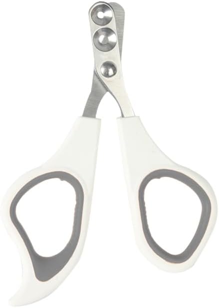 Double Circular Cut Hole Cat Nail Clippers and Trimmers - Avoid Over Cutting Pet Nail Clippers for Hyperactive Cats Who Like to Struggle (2mm&3.5mm-White-Grey)