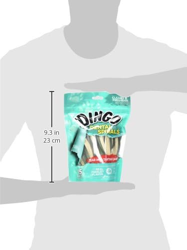 Dingo Tartar and Breath Dental Spirals for All Dogs, 15-Count (Pack of 4)