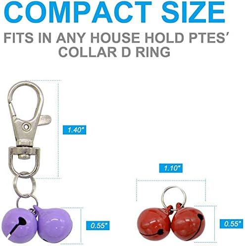 30 Pack Pet Cat Dog Collar Bells for Potty Training Colorful Cat Dog Strong Loud Bell Charm for Collars Necklace Pendant