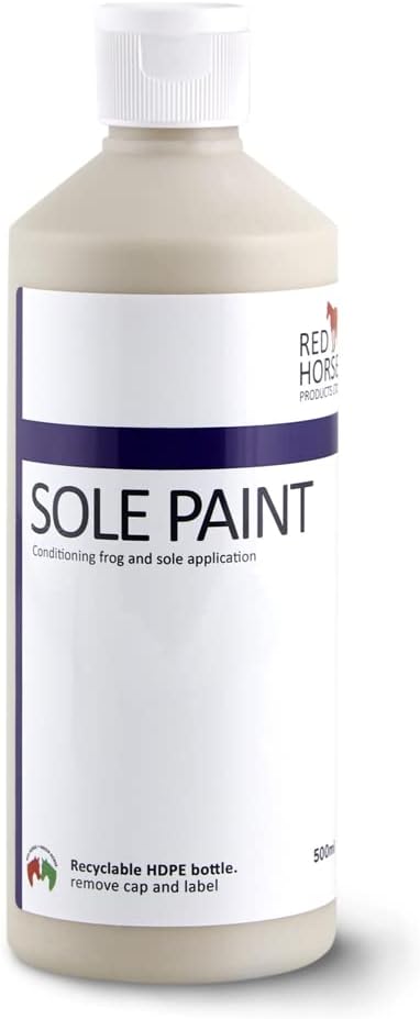 Red Horse Products Sole Paint - Strong Active Ingredients | Cleanses, Strengthens, and Supports Hoof Health | Easy-to-Use Formula for Deep Cleaning and Odor Control (500ml)