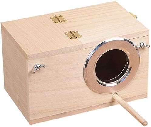 Pet Wood Parakeet Nest Box Bird House Breeding Nesting Bird Cage Box for Lovebirds Cockatiel Parrotlets