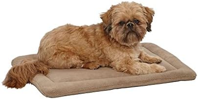 MidWest Homes for Pets Deluxe Micro Terry Pet Bed, Dog Bed & Crate Mat, Taupe, 23.0" L x 18.0" W x 1.2" Th