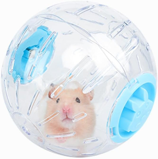 4.9 inch Hamster Ball, for Hamster Less Than 3.9 inch/10cm in Length, Portable and Compact, Hamster Exercise Toys, Blue and Clear