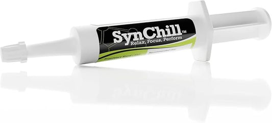 SynChill Oral Horse Calming Gel, 100% Natural & Nutritional Supplement, Lab Proven Results, Designed for Focus & Performance, Approved by Olympic Professionals & Veterinarians, Made in USA - 1 Pack