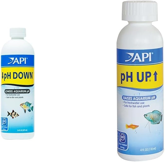 API Aquarium Pharmaceuticals pH Control Kit - 30B pH Down 16 oz & pH UP 4 oz Freshwater Aquarium Water pH Adjuster