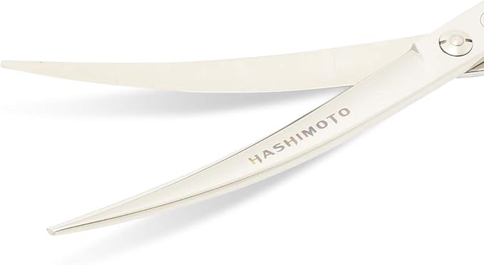 HASHIMOTO Dog Grooming Scissors, Curved Scissors for Dog Grooming, 7.5 inch, 30 Degree of Curved Blade,Light Weight, Pet Shears for Trimming Face and Paws.