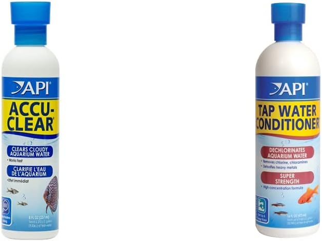 API ACCU-CLEAR Freshwater Aquarium Water Clarifier and API TAP WATER CONDITIONER Aquarium Water Conditioner