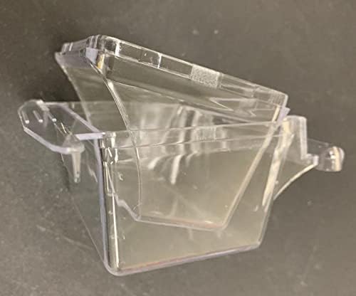 Lot of 4 Clear Transparent Bird Cage Birds Feeding & Watering Feeder Cups