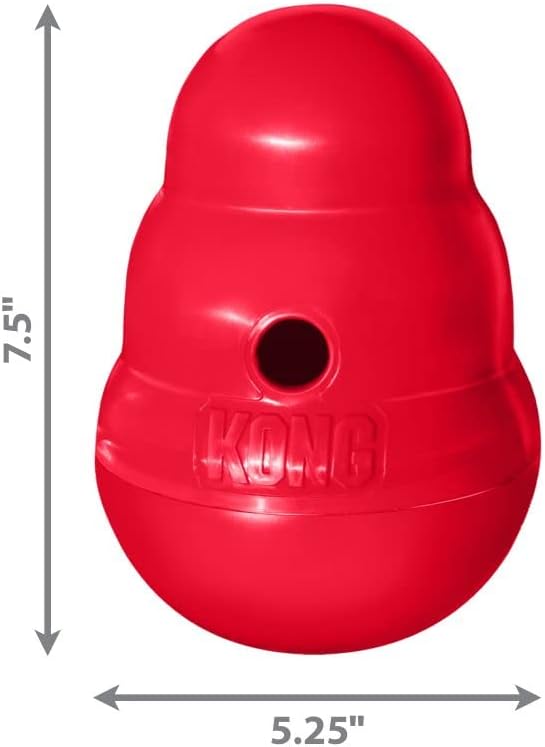 KONG Wobbler - Interactive Dog Toy for Treat Dispensing - Dog Slow Feeder for Healthy Eating - for Medium/Large Dogs
